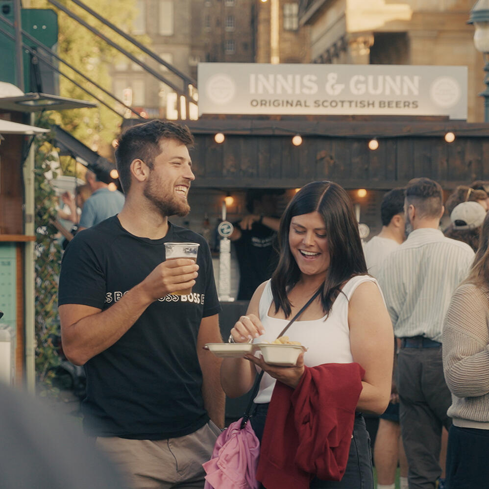 A shot from Innis & Gunn on the Mound brand video for Wanderers Kneaded